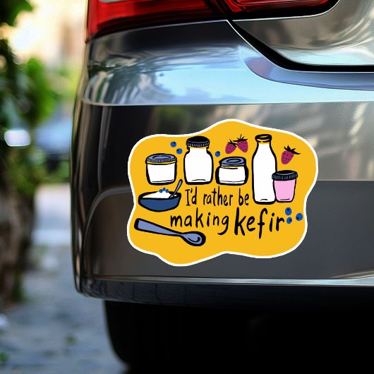 Ik maak liever KEFIR leuke fermentatie Sticker
