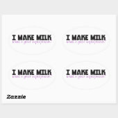 Ik maak melk wat je superkracht is ovale sticker (Vel)