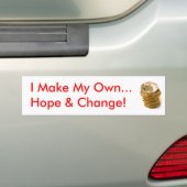 Ik maak mijn eigen hoop en verandering bumpersticker (Op auto)