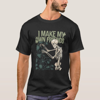 Ik maak mijn eigen vrienden Skeleton Plant Gothic T-shirt