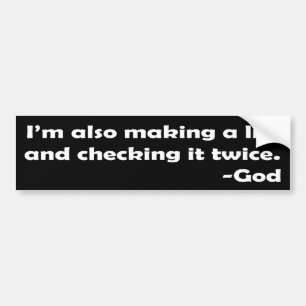 IK MAAK OOK EEN LIJST BUMPERSTICKER