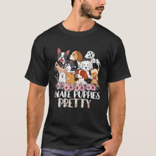 Ik maak Puppies Funny Pet Groomer Cute Dog L T-shirt
