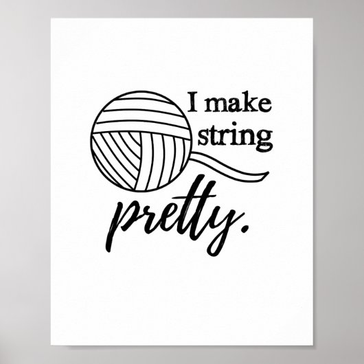Ik maak String  Yarn & Craft Room Poster (Voorkant)