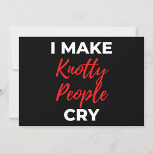 Ik maak van Knotty People Cry Feestdagenkaart