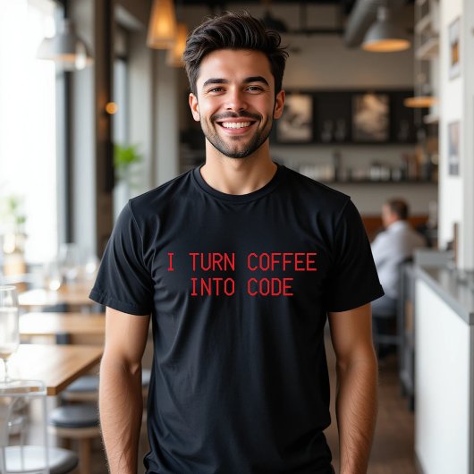 Ik maak van koffie de code T-Shirt Funny Food