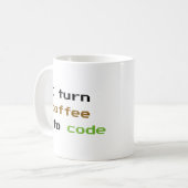 Ik maak van koffie een code koffie-Mok Koffiemok (Voorkant links)