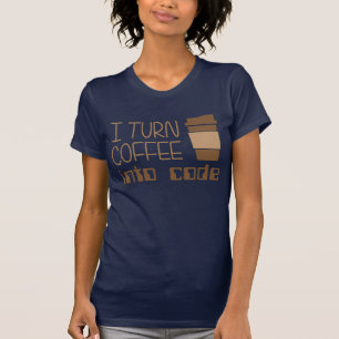 Ik maak van koffie een programmeercode t-shirt