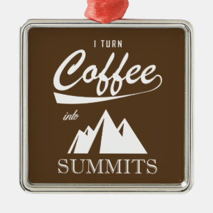 Ik maak van koffie topontmoetingen metalen ornament