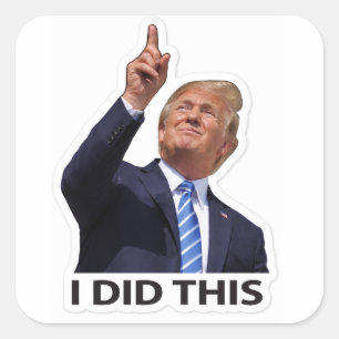 Ik maakte deze politieke humor meme benzineprijzen vierkante sticker