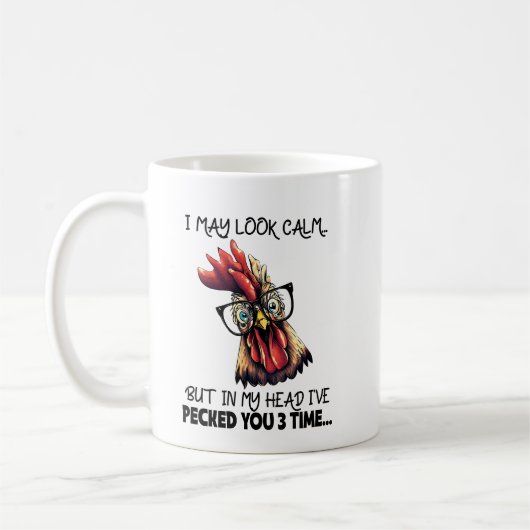 ‘Ik mag er rustig uitzien’ Koffie mok (Links)