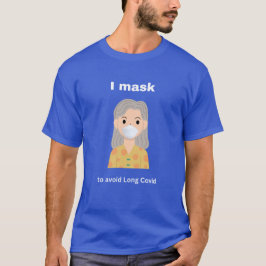 Ik maskeer om lange Covid donkere kleding te vermi T-shirt