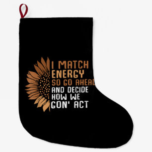Ik Match Energie Empowerment Afro-Amerikaans Afro Grote Kerstsok