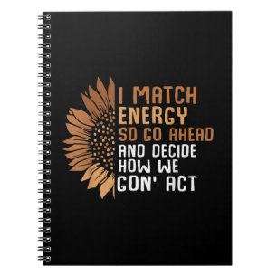 Ik Match Energie Empowerment Afro-Amerikaans Afro Notitieboek