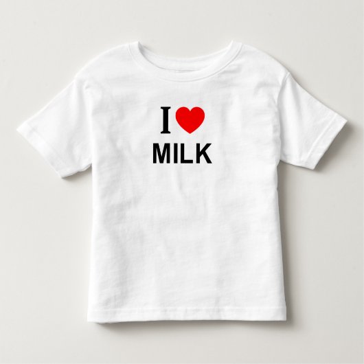Ik ❤️ MELK VAN MELK I HEART MILK Kinder Shirts (Voorkant)