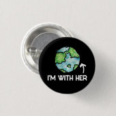 ik met haar wetenschap ronde button 3,2 cm (Voorkant /achterkant)
