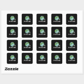 ik met haar wetenschap vierkante sticker (Vel)