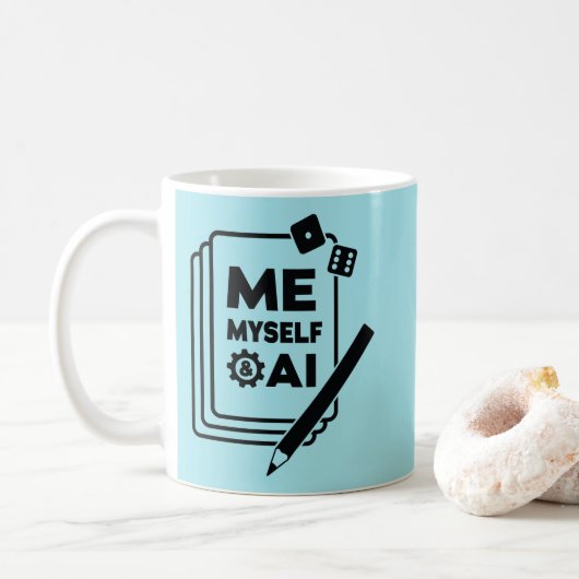 Ik, mezelf en AI, Black Art Mok (Met donut)