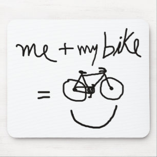 ik & mijn fiets = geluk muismat