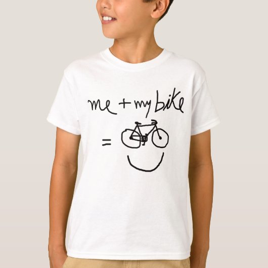 ik & mijn fiets = geluk t-shirt (Voorkant)