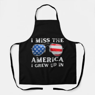ik mis de Amerika waar ik ben opgegroeid Schort