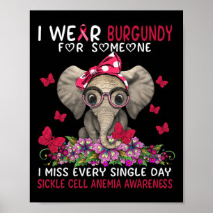 Ik mis elke dag Sikkelcelanemie Awarene Poster