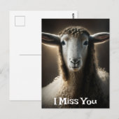 Ik mis Ewe | Leuke woordspeling Briefkaart (Voorkant / Achterkant)