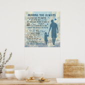Ik mis je altijd, papa/Memorial Poster (Keuken)
