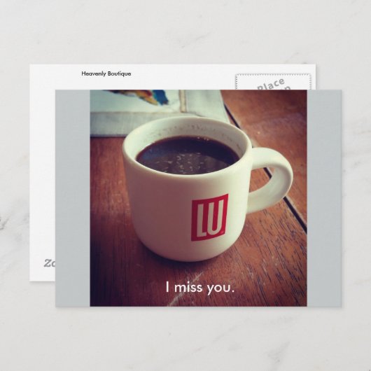 Ik mis je. briefkaart (Voorkant / Achterkant)