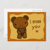 Ik mis je Briefkaart (Voorkant / Achterkant)