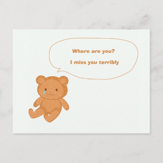 Ik mis je briefkaart (Voorkant)