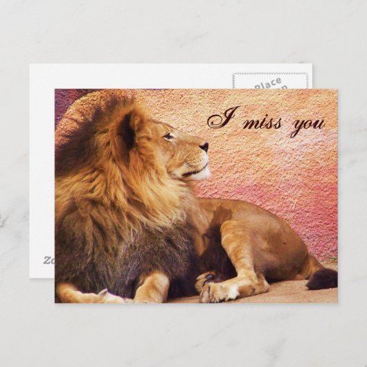 Ik mis je_ Briefkaart (Voorkant / Achterkant)