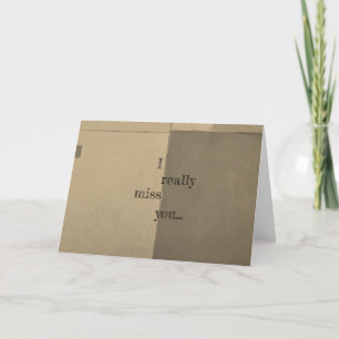 Ik mis je echt bedankkaart