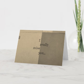 Ik mis je echt bedankkaart