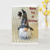 *IK MIS JE EN HOOP JE MET KERST TE ZIEN KAART (Gele Bloem)