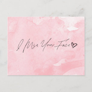 Ik mis je gezicht briefkaart