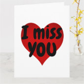 Ik mis je hartzwijn, kostbare liefde kaart (Gele Bloem)