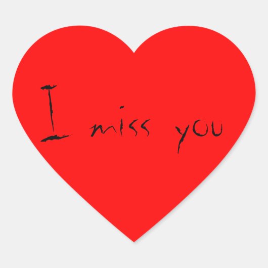 Ik mis je, Heart Shape Stickers (Voorkant)