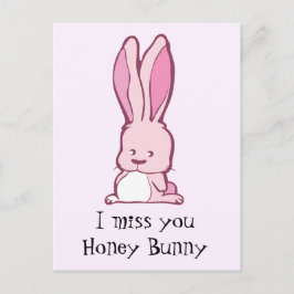 Ik mis je honingbunny briefkaart