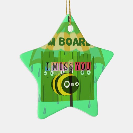 Ik mis je in het algemeen keramisch ornament (Rechts)