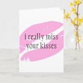 Ik mis je kussen echt kaart (Gele Bloem)