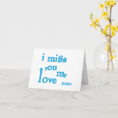 Ik mis je mijn liefde kaart (Gele Bloem)