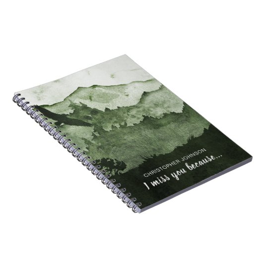 Ik mis je omdat... Grief Keepomwille Journal Notitieboek (Rechterzijde)