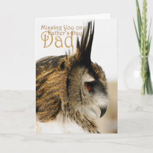 Ik mis je op vaderdag papa, Eagle Owl Reflect Kaart