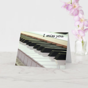 Ik mis je piano-toetsenbord kaart