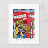 Ik mis je Telefoon Funny Cat Custom Briefkaart (Voorkant)