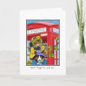 Ik mis je Telefoon Grappige Kat Custom Gevouwen Kaart (Voorkant)