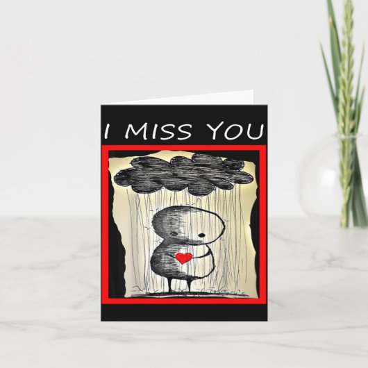 Ik Mis Je Valentijnsdag Kaart (Voorkant)