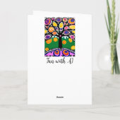 Ik mis je | Waanzinnige kunst Kaart (Achterkant)