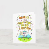 Ik mis je Wenskaart Bedankkaart (Voorkant)