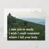 Ik mis je zo... briefkaart (Voorkant / Achterkant)